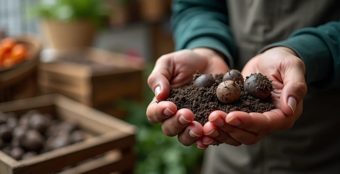Scorsonères fraîchement récoltés disposés sur un étal de marché suisse